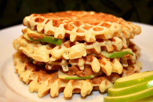 Peanut Butter & Apple Gourmet Waffles