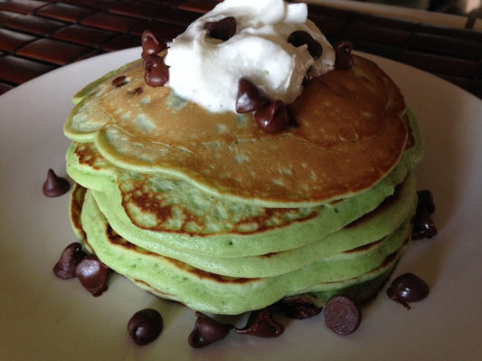 Mint Chocolate Chip Gourmet Pancakes