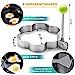 5 Piece Stainless Steel Ring Mold Pancake & Egg Rings for Griddle
