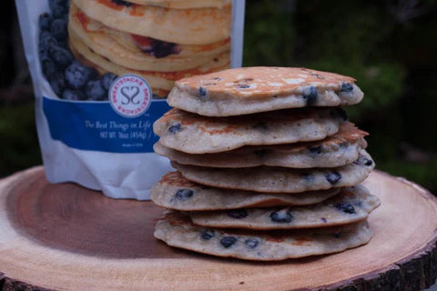 Hearty Oatmeal Blueberry Pancakes