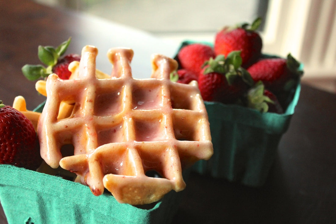 Strawberry Glazed Waffles