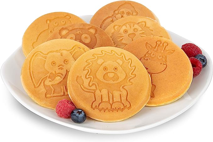 Pancake Maker Pan Griddle Pancake Pans Molds for Kids Nonstick Pancake  Griddle Pan with 7 Animal Shapes Cooking Utensils